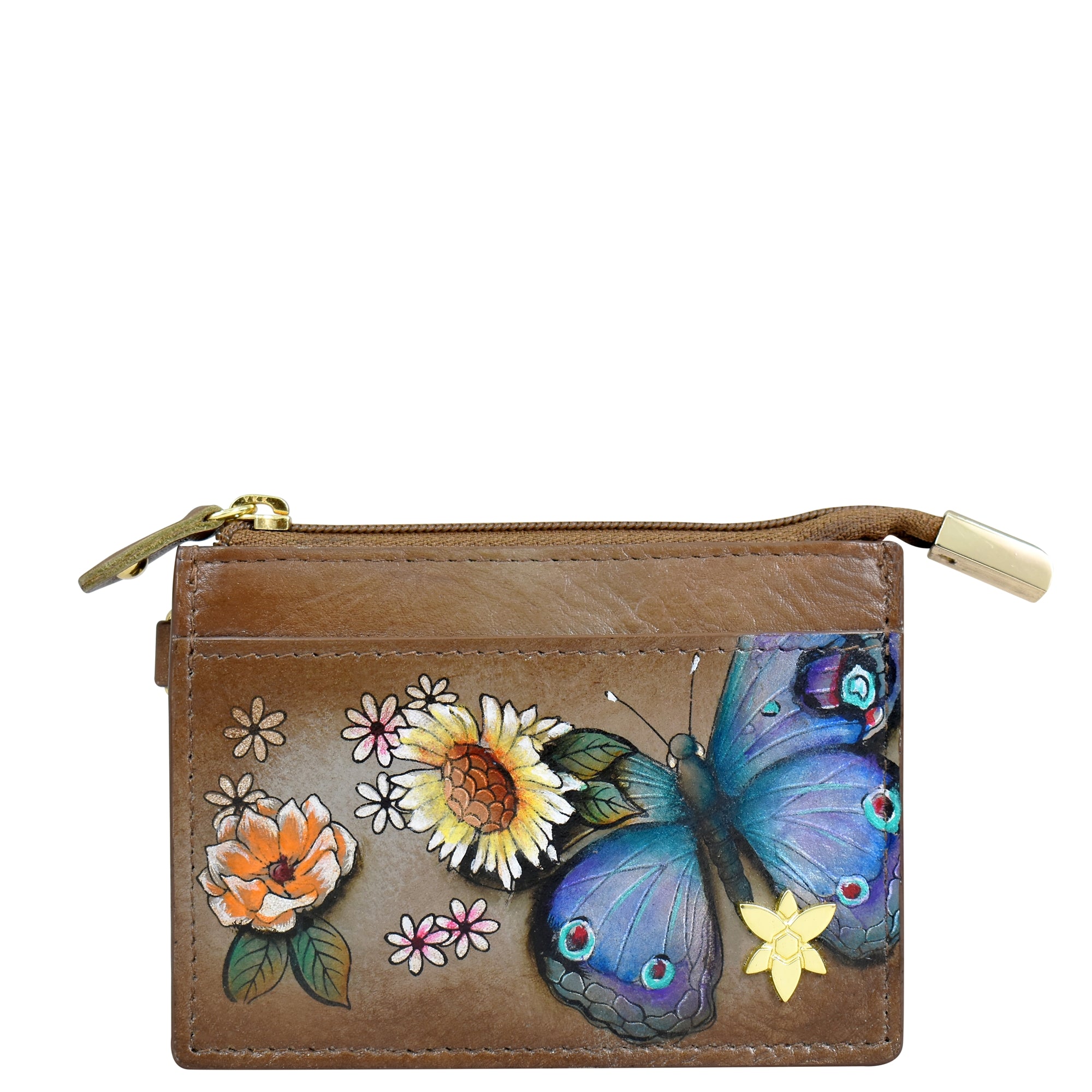 Anuschka handbag Butterfly & floral design selling