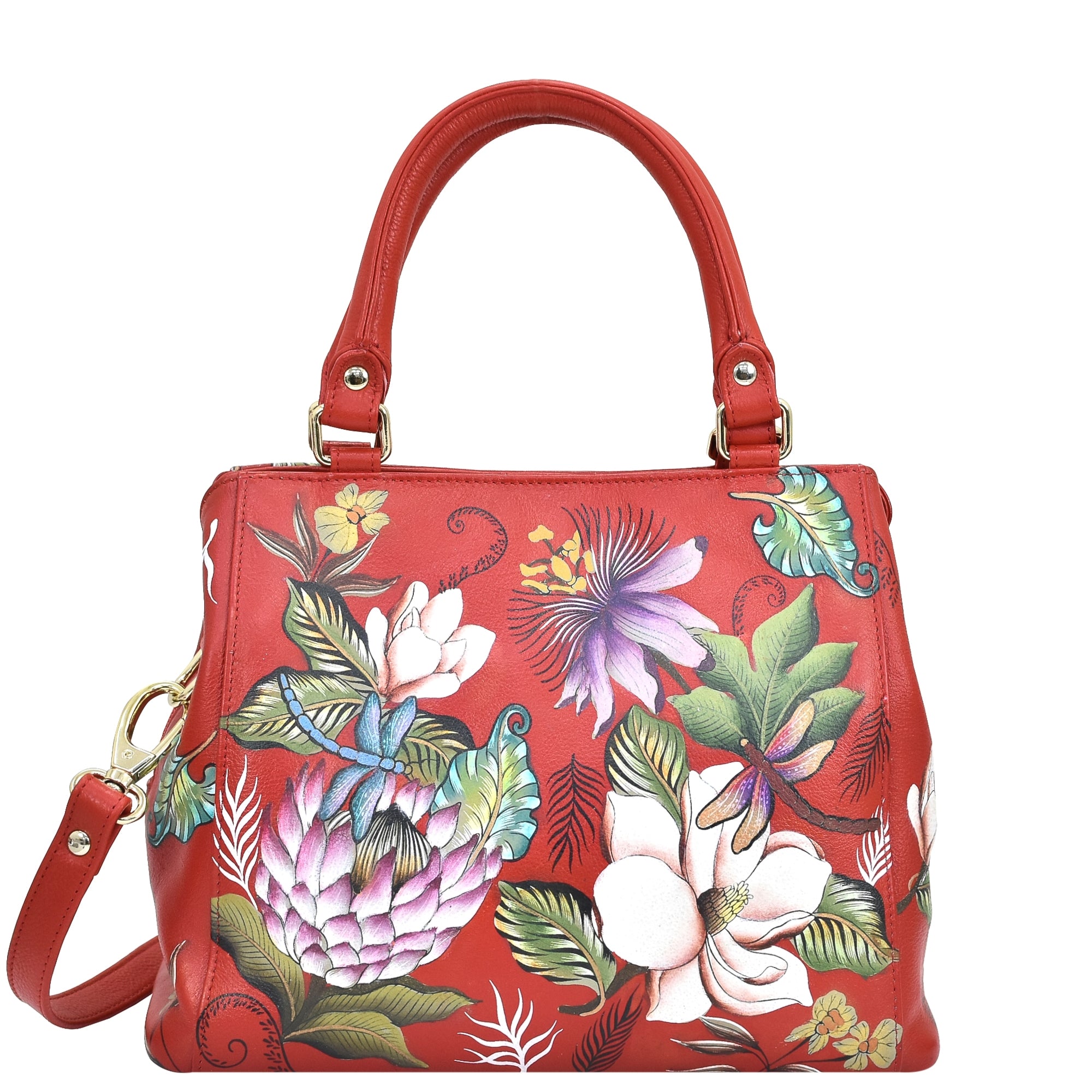 Anuschka Hand-Painted Leather Satchel fashion with Accessories