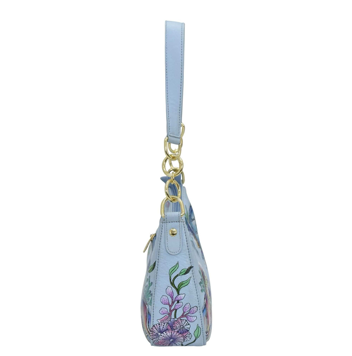 Buy Underwater Beauty Leather Hand Painted Small Convertible Hobo