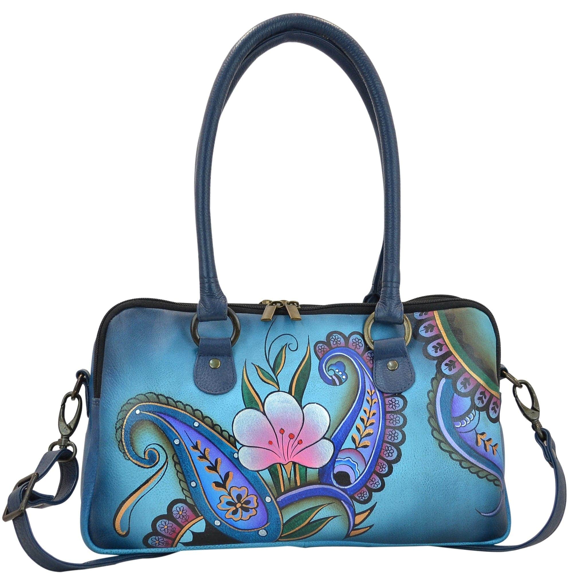 Anna by Anuschka Large Multi Compartment Satchel Women s Paisley