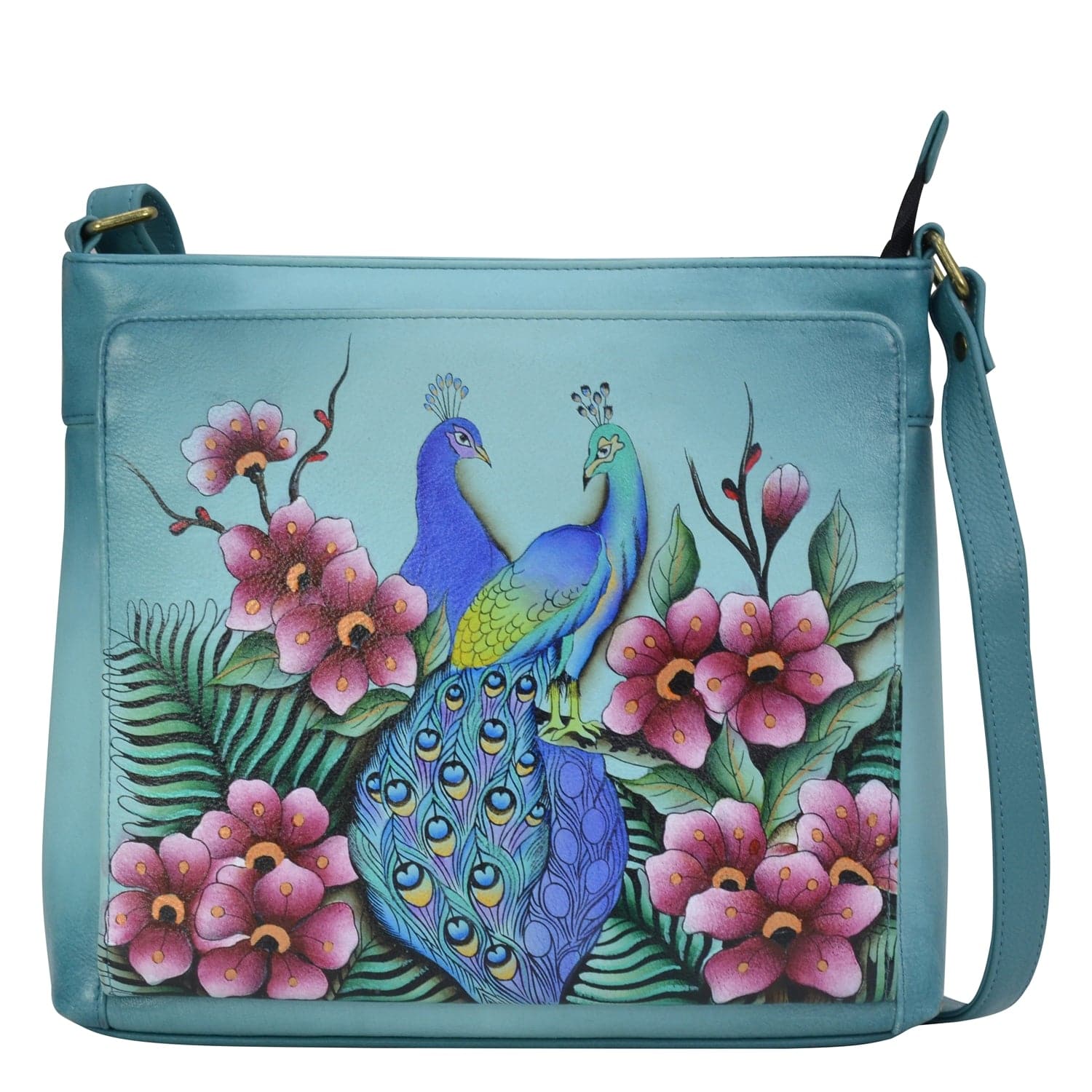 Anna by Anuschka Women s Hanpainted Leather Crossbody Organizer