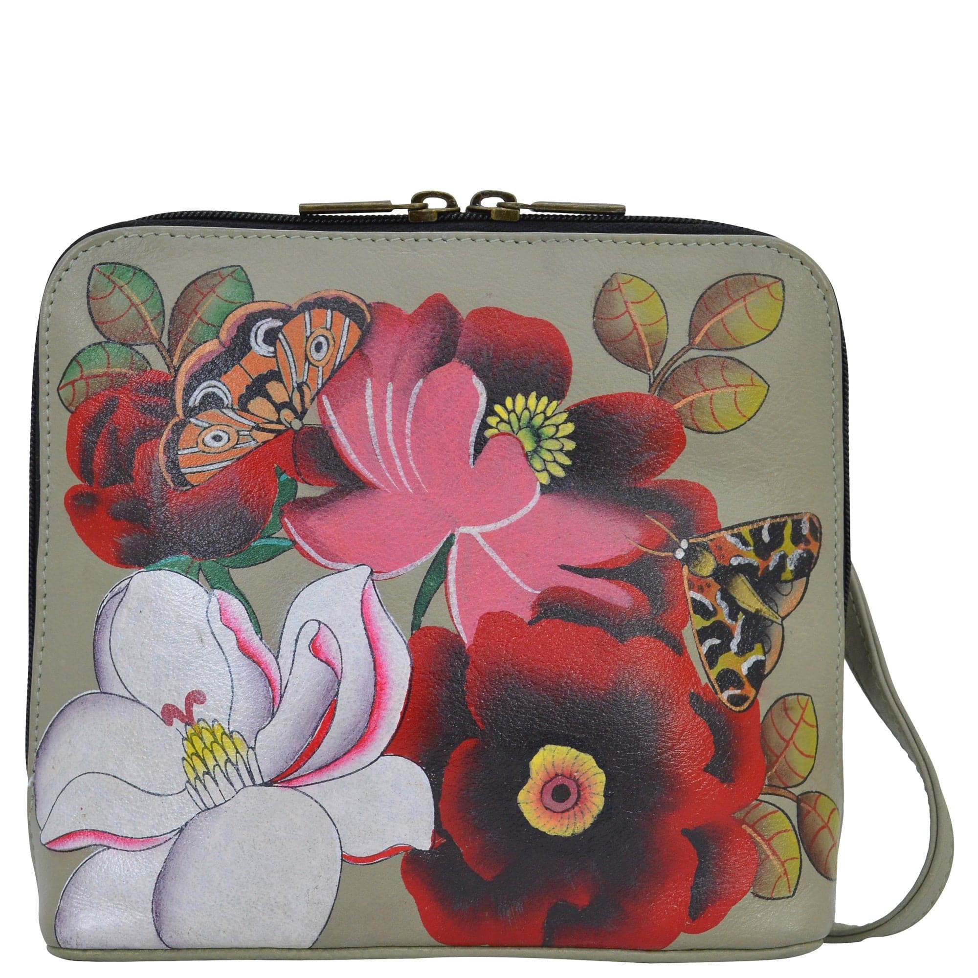 Anuschka Leather Crossbody Purse outlet Hand Painted