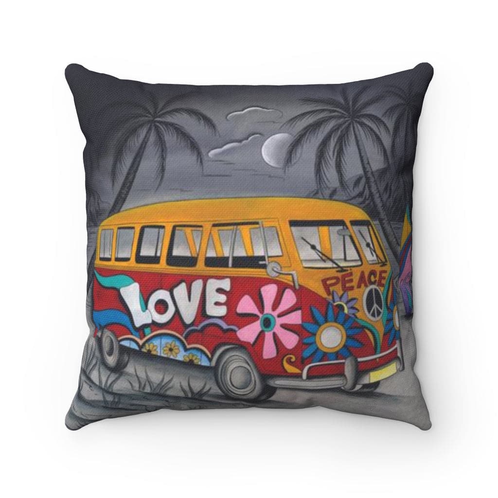 Happy Camper Polyester Square Pillow – Anuschka