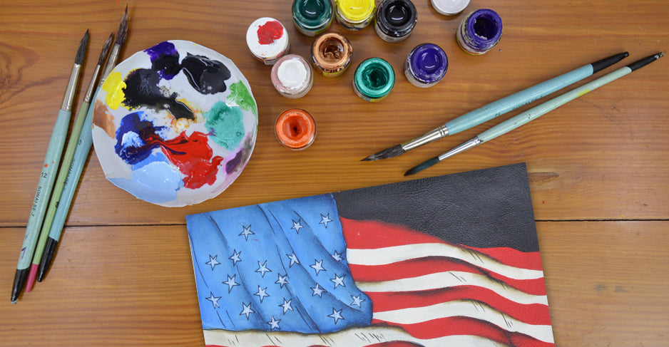 Stars and Stripes Hand Painted Bags and Accessories