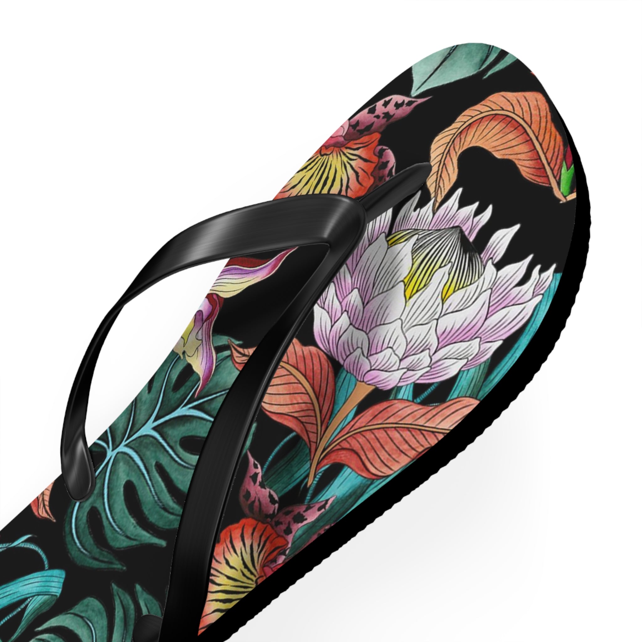 Island Escape Black Flip Flops