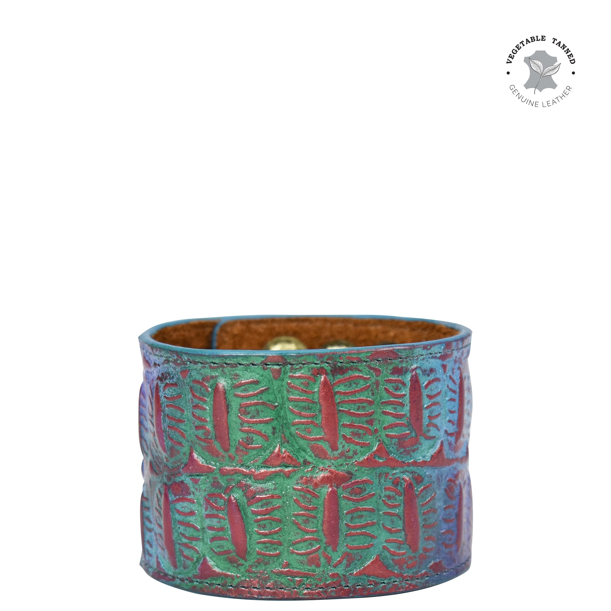 Painted Leather Cuff - 1176