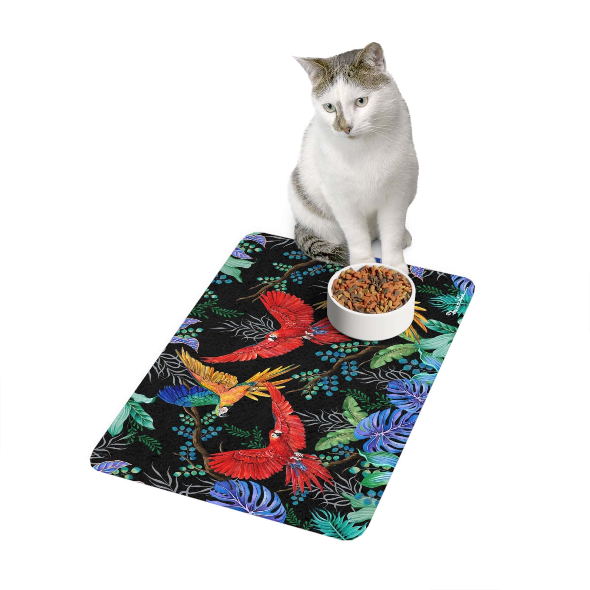 Rainforest Beauties Pet Food Mat