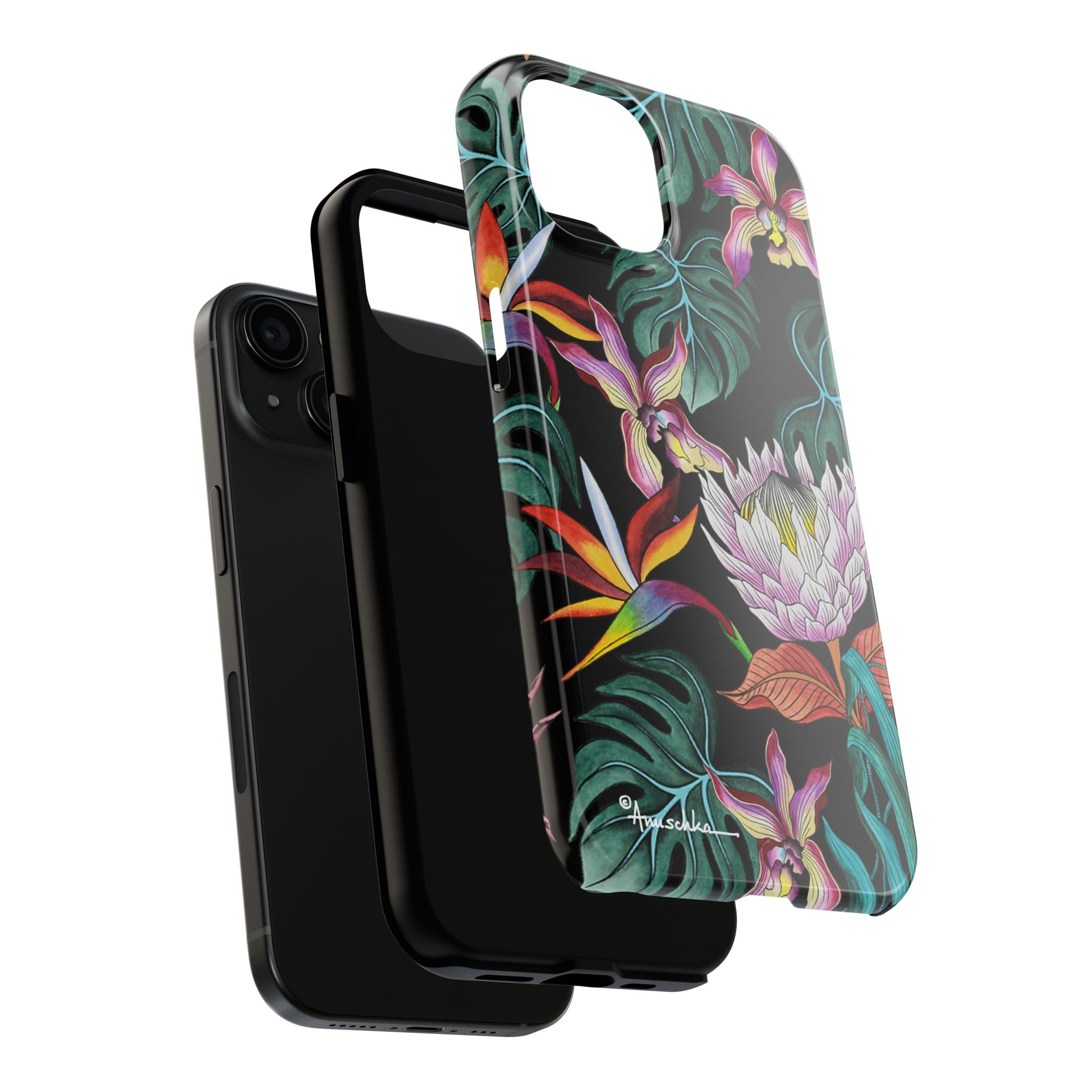 Island Escape Black Tough Phone Cases