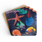 Mystical Reef Corkwood Coaster Set