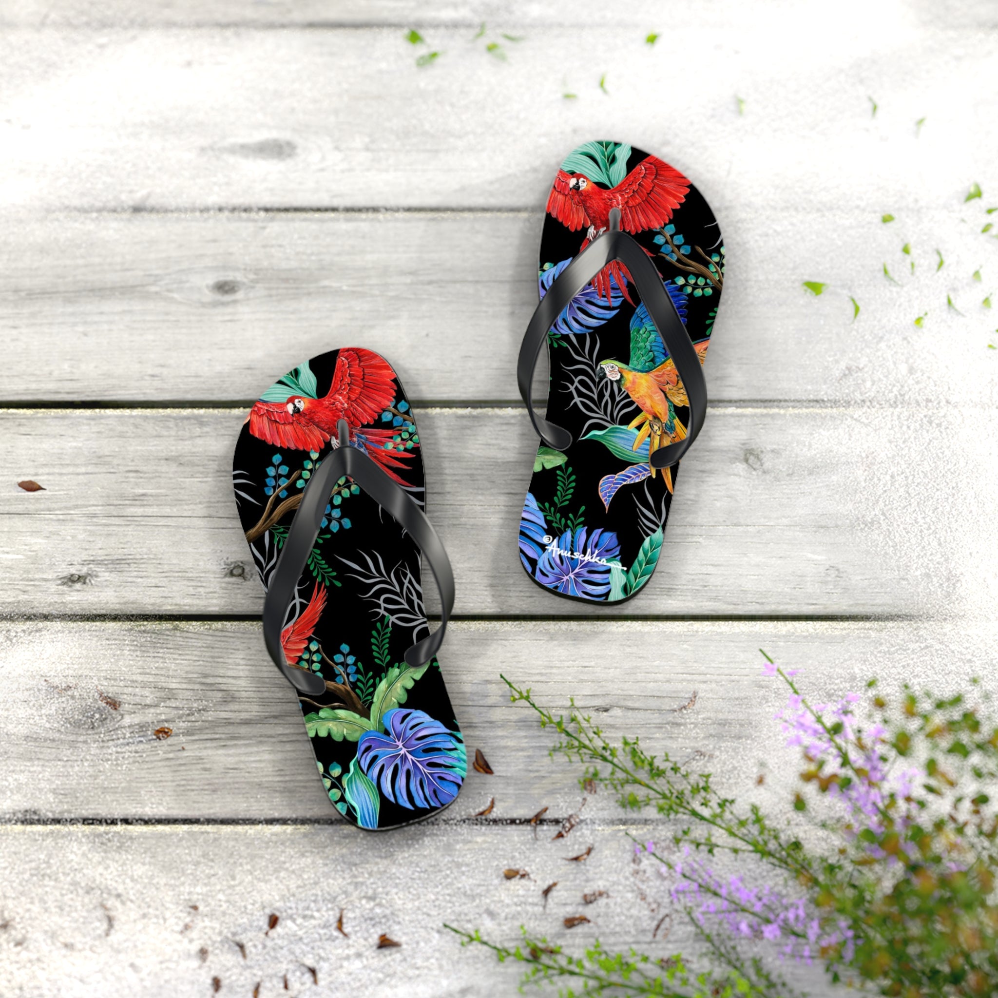 Rainforest Beauties Flip Flops