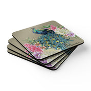 Regal Peacock Corkwood Coaster Set