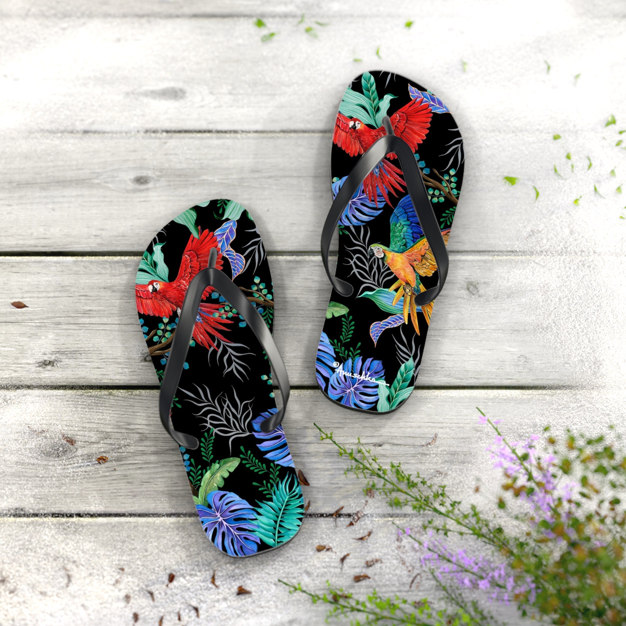 Rainforest Beauties Flip Flops