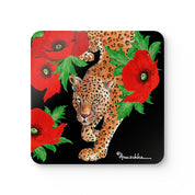 Enigmatic Leopard Corkwood Coaster Set