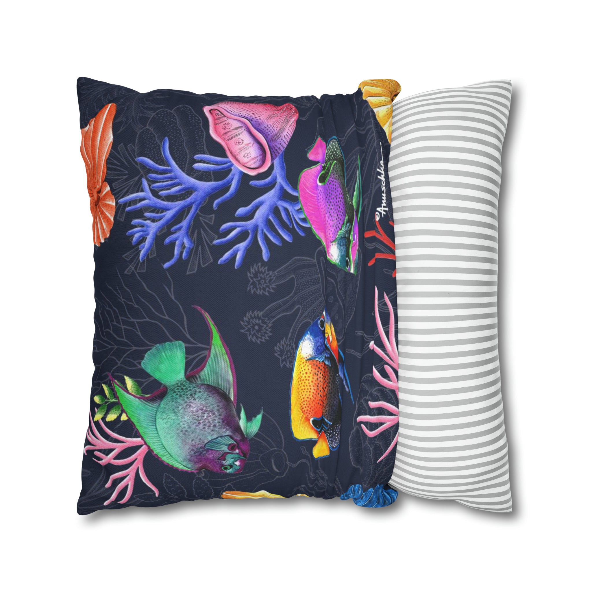 Mystical Reef Polyester Square Pillow Case