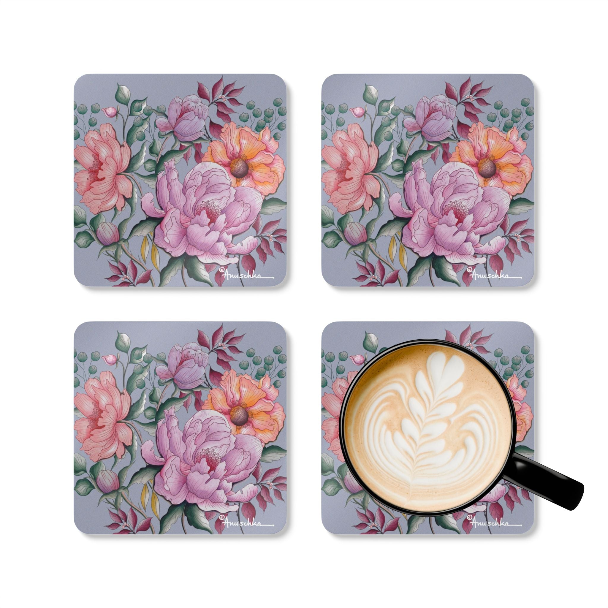 Bel Fiori Corkwood Coaster Set