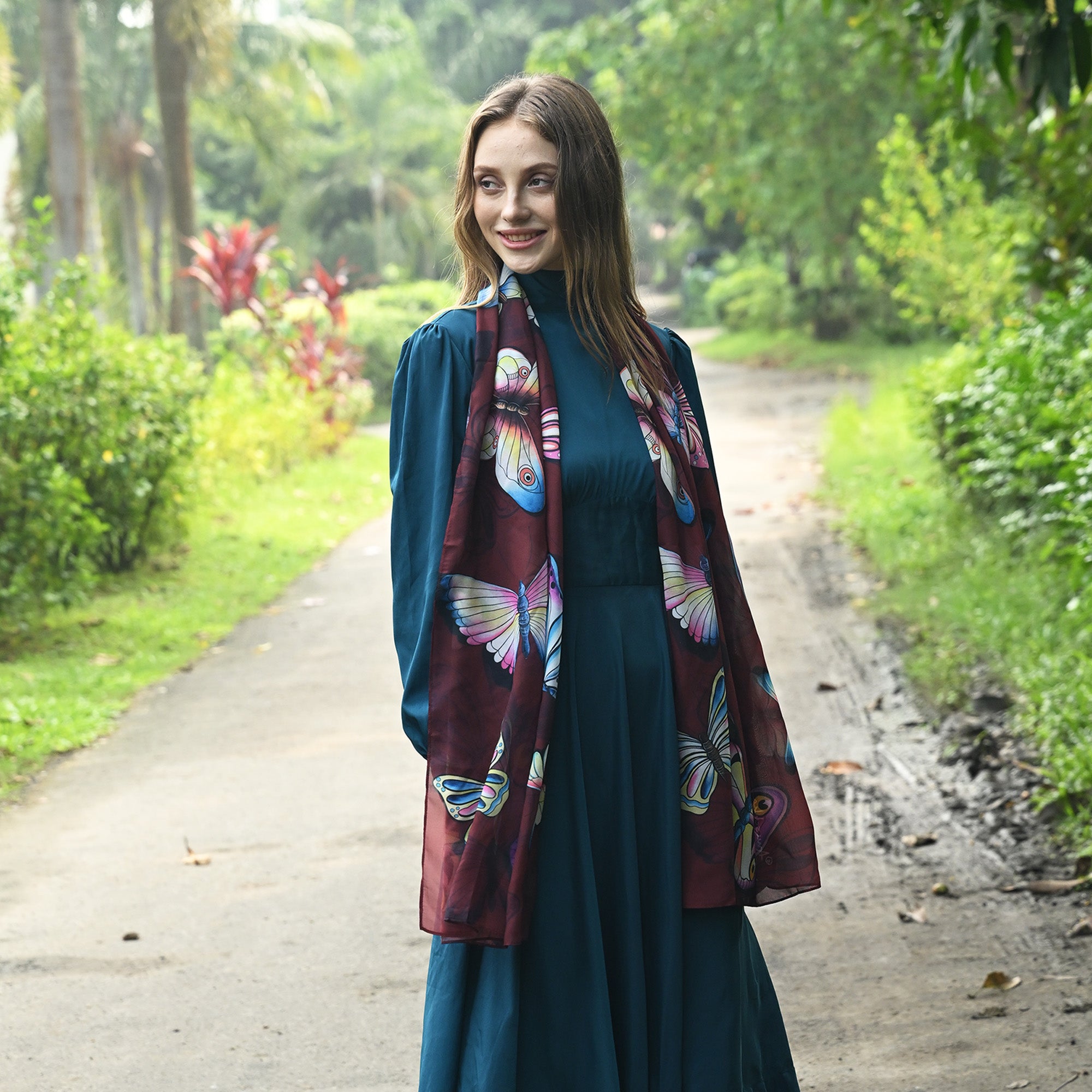 Printed Chiffon Scarf - 3300