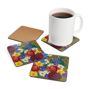 Dreamy Floral Corkwood Coaster Set