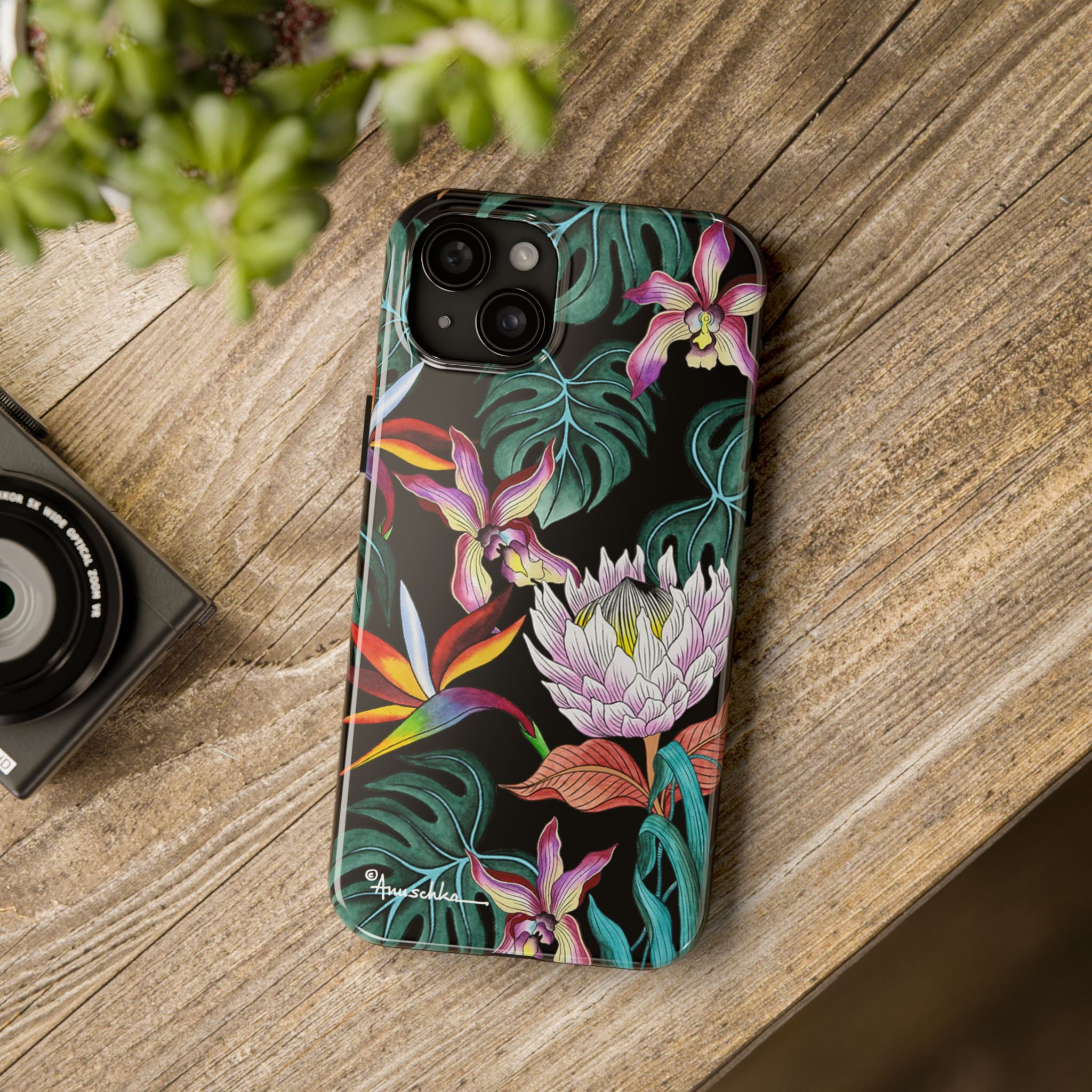 Island Escape Black Tough Phone Cases