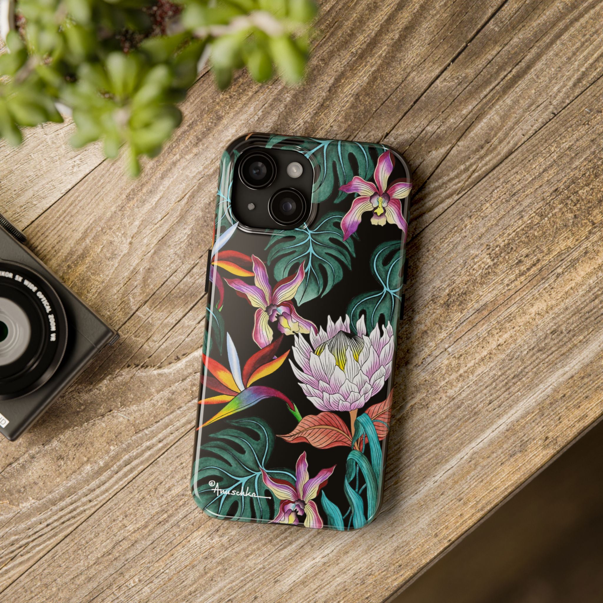 Island Escape Black Tough Phone Cases