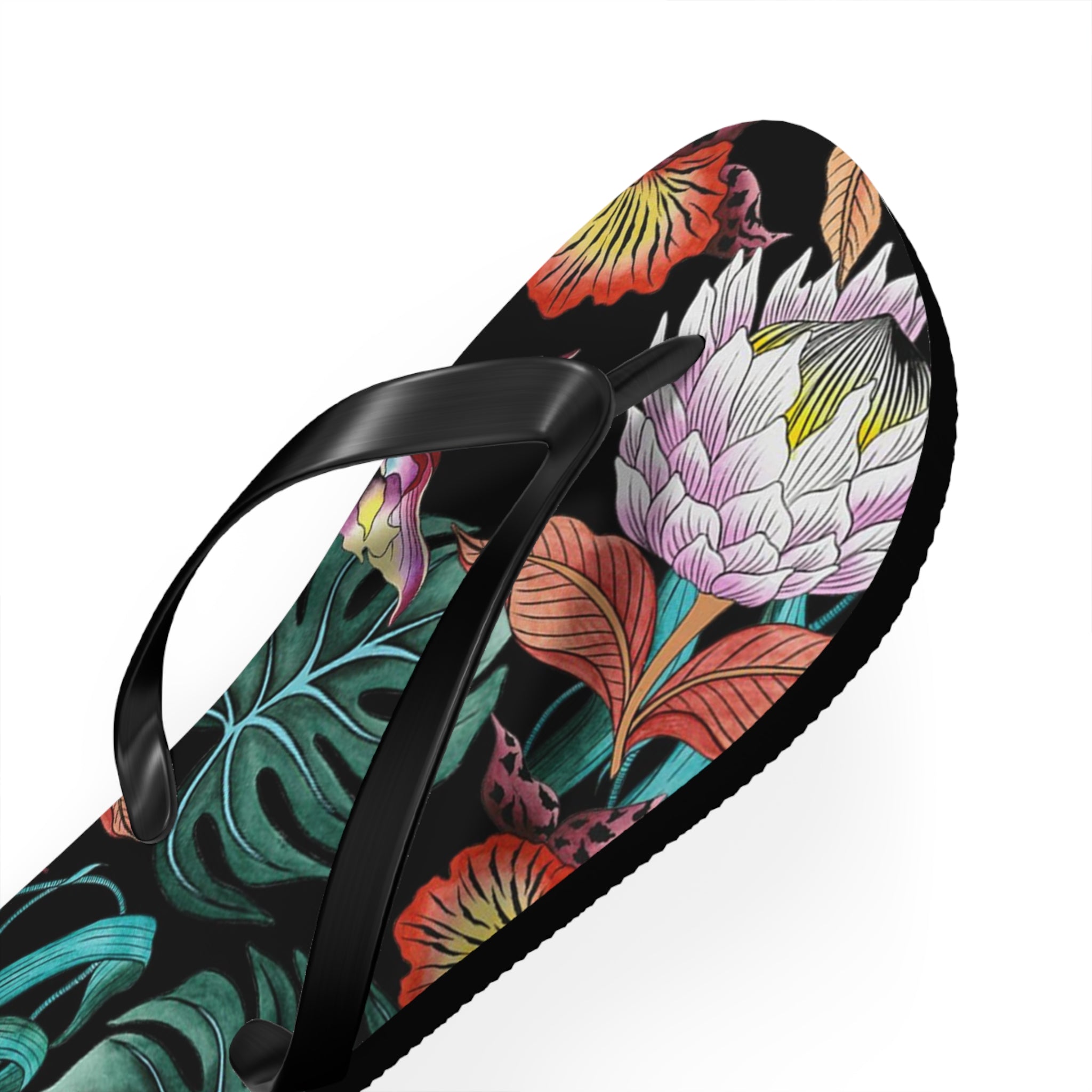 Island Escape Black Flip Flops