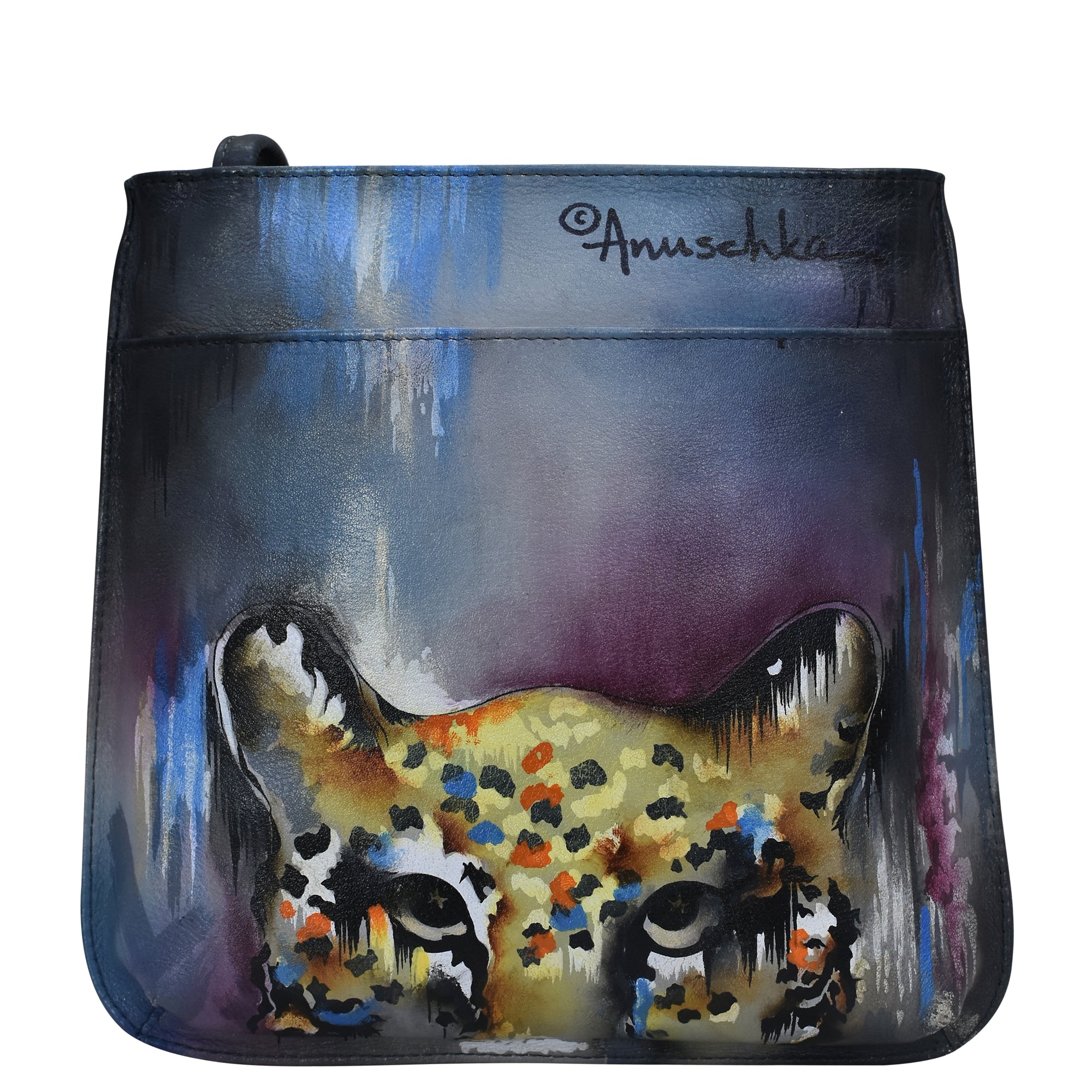 Hot Anuschka Bag: Leopard in Paradise satchel - handpainted