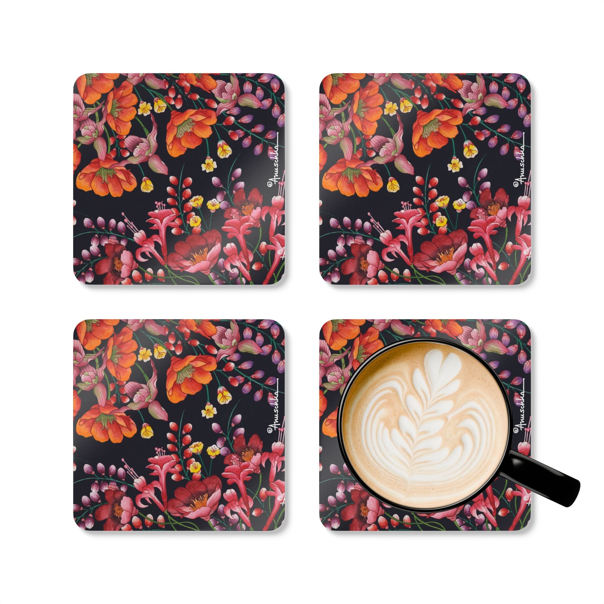 Moonlit Meadow Corkwood Coaster Set