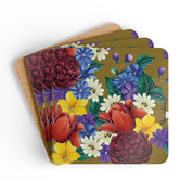 Dreamy Floral Corkwood Coaster Set