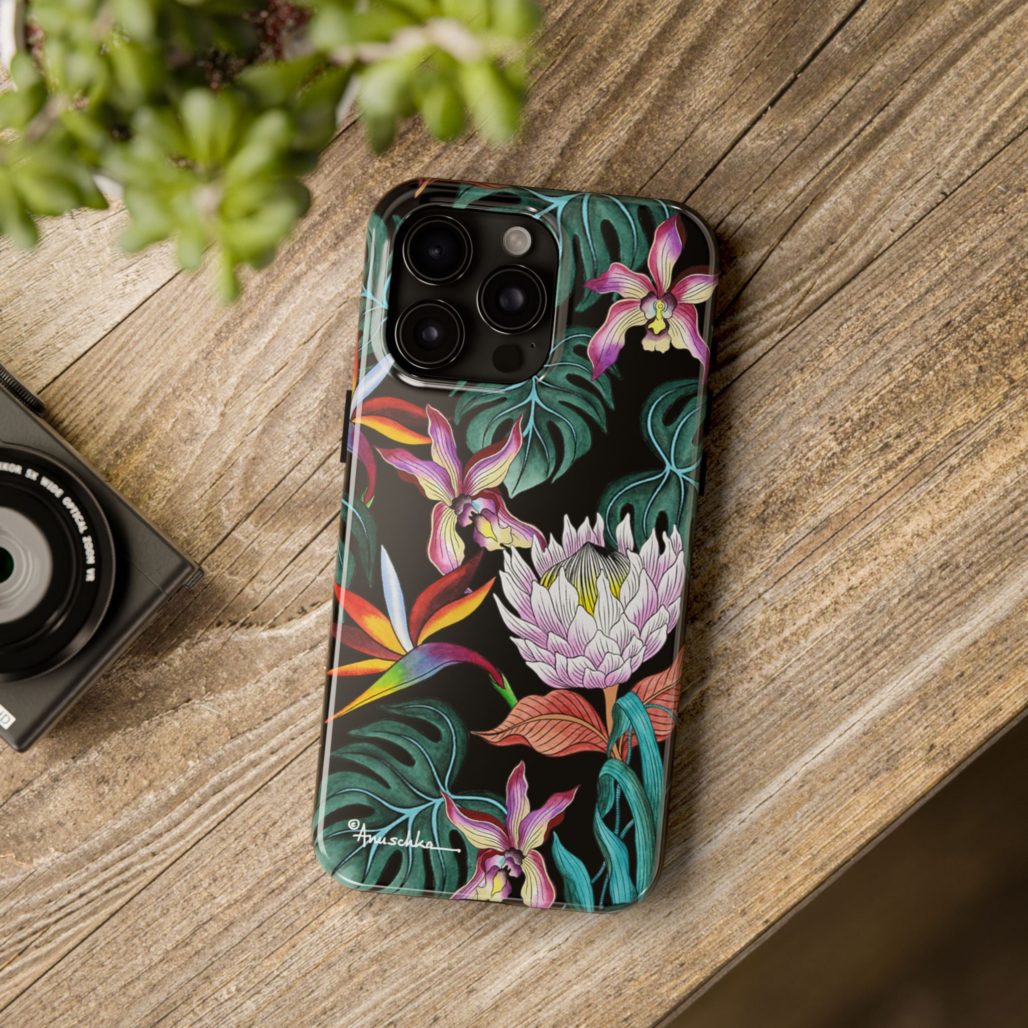 Island Escape Black Tough Phone Cases