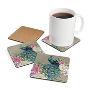 Regal Peacock Corkwood Coaster Set