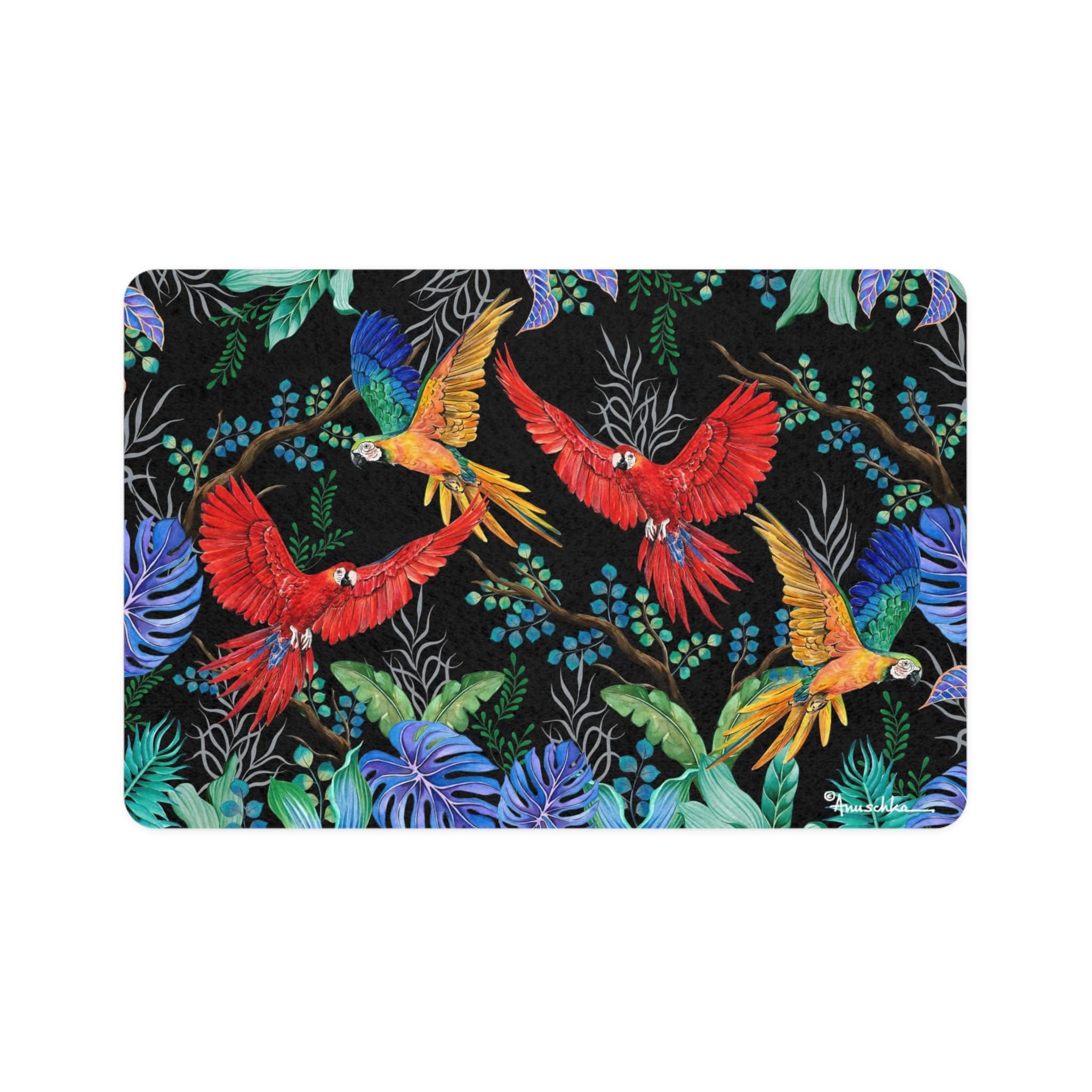 Rainforest Beauties Pet Food Mat