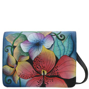 Midnight Floral Medium Saddle Crossbody - 8301