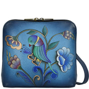 Portuguese Parrot Denim Small Zip Around Crossbody - 8476