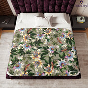 Floral Passion Sherpa Blanket