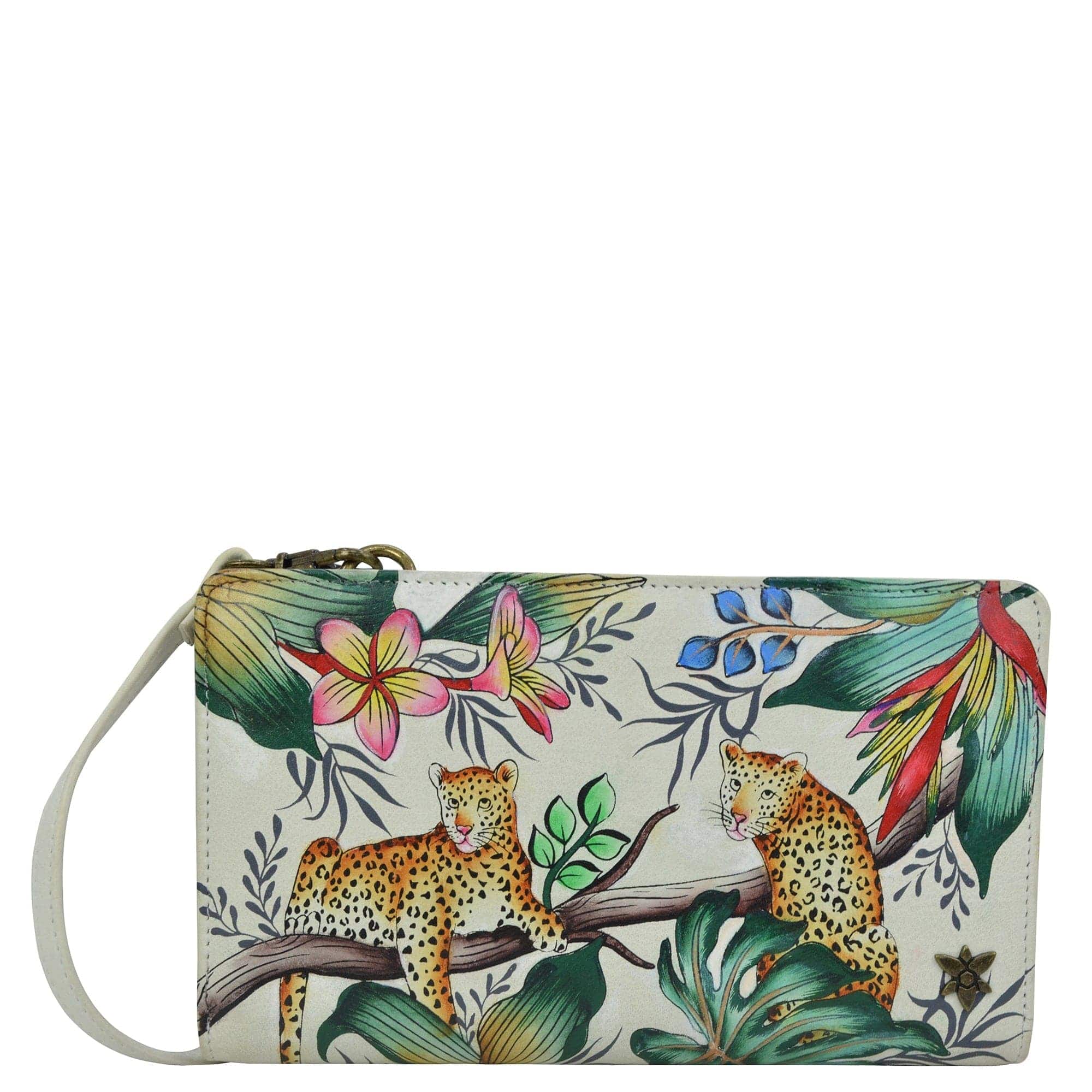 Jungle Queen Ivory Organizer Wallet Crossbody - 1149