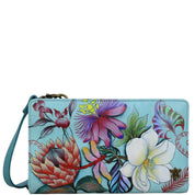 Jardin Bleu Organizer Wallet Crossbody - 1149