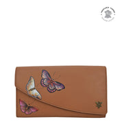 Butterflies Honey Accordion Flap Wallet - 1174