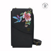 Hummingbird Black Crossbody Phone Case - 1173