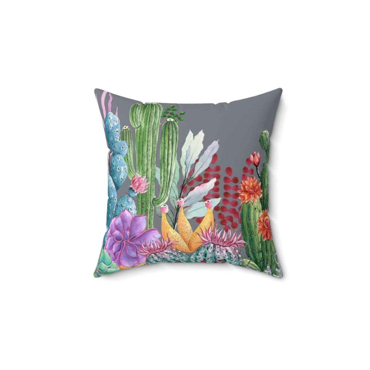 Desert Garden Polyester Square Pillow