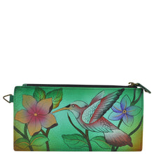 Load image into Gallery viewer, Birds in Paradise Green Organizer Wallet - 1713
