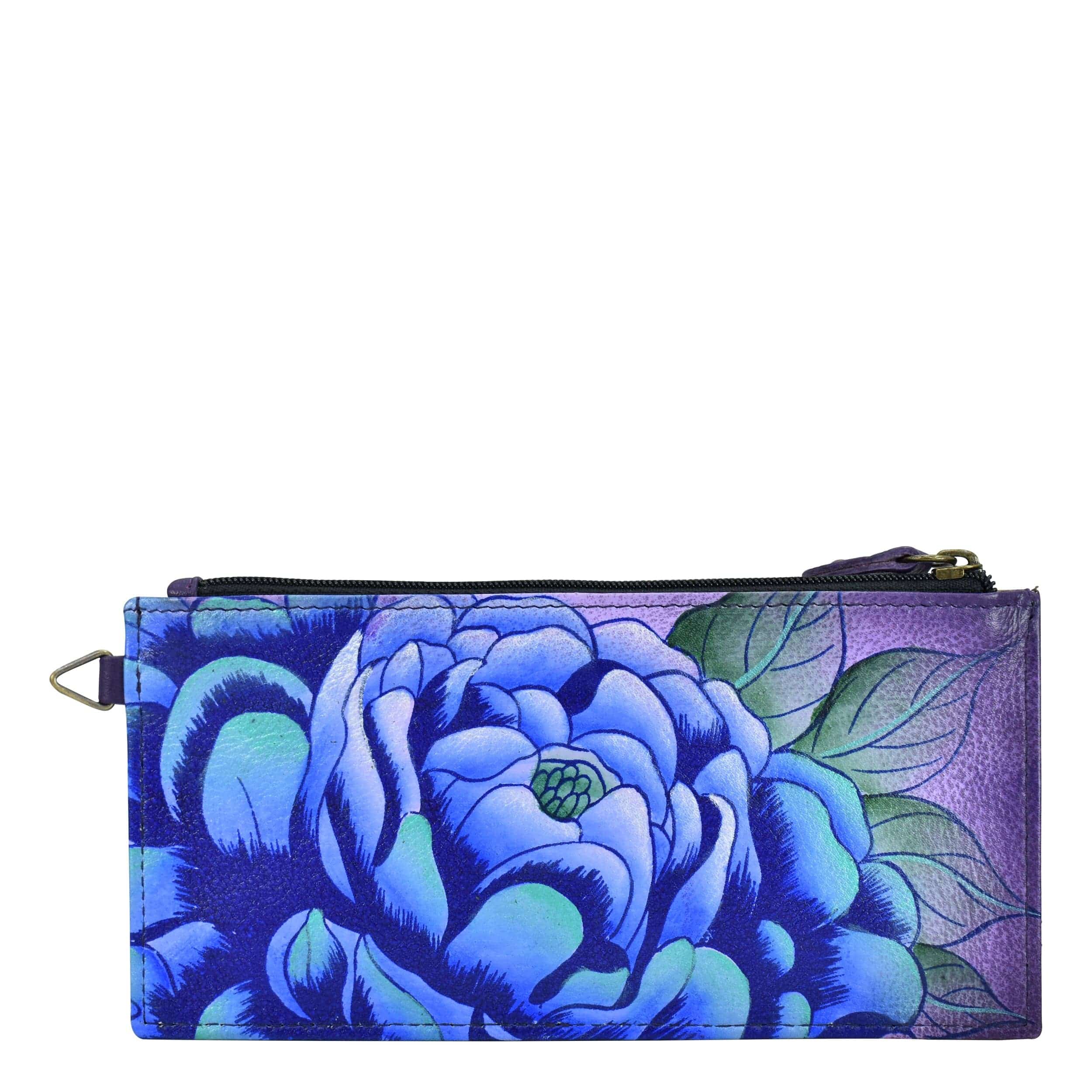 Precious Peony Eggplant Organizer Wallet - 1713