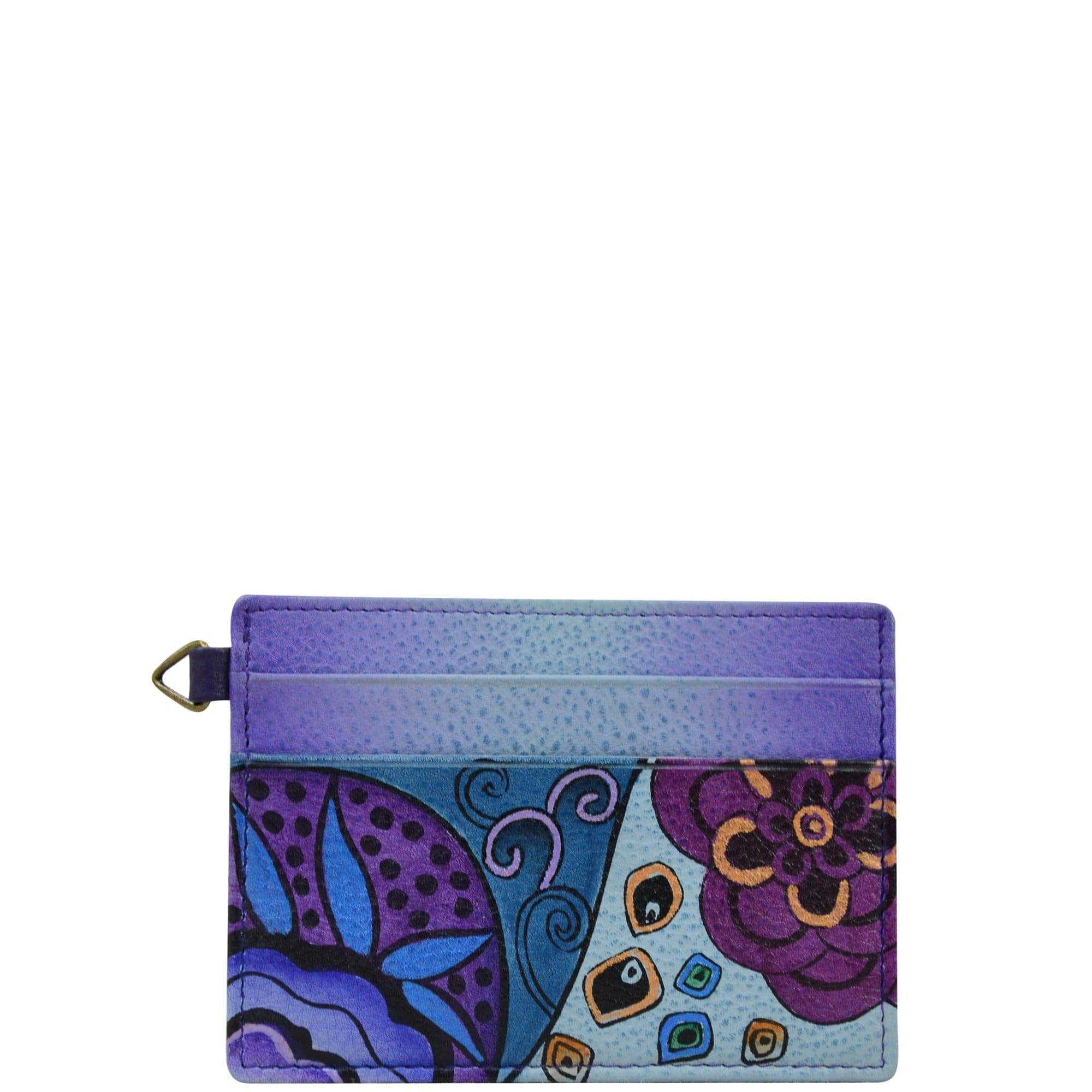 Tribal Potpourri Eggplant Credit card Case - 1825