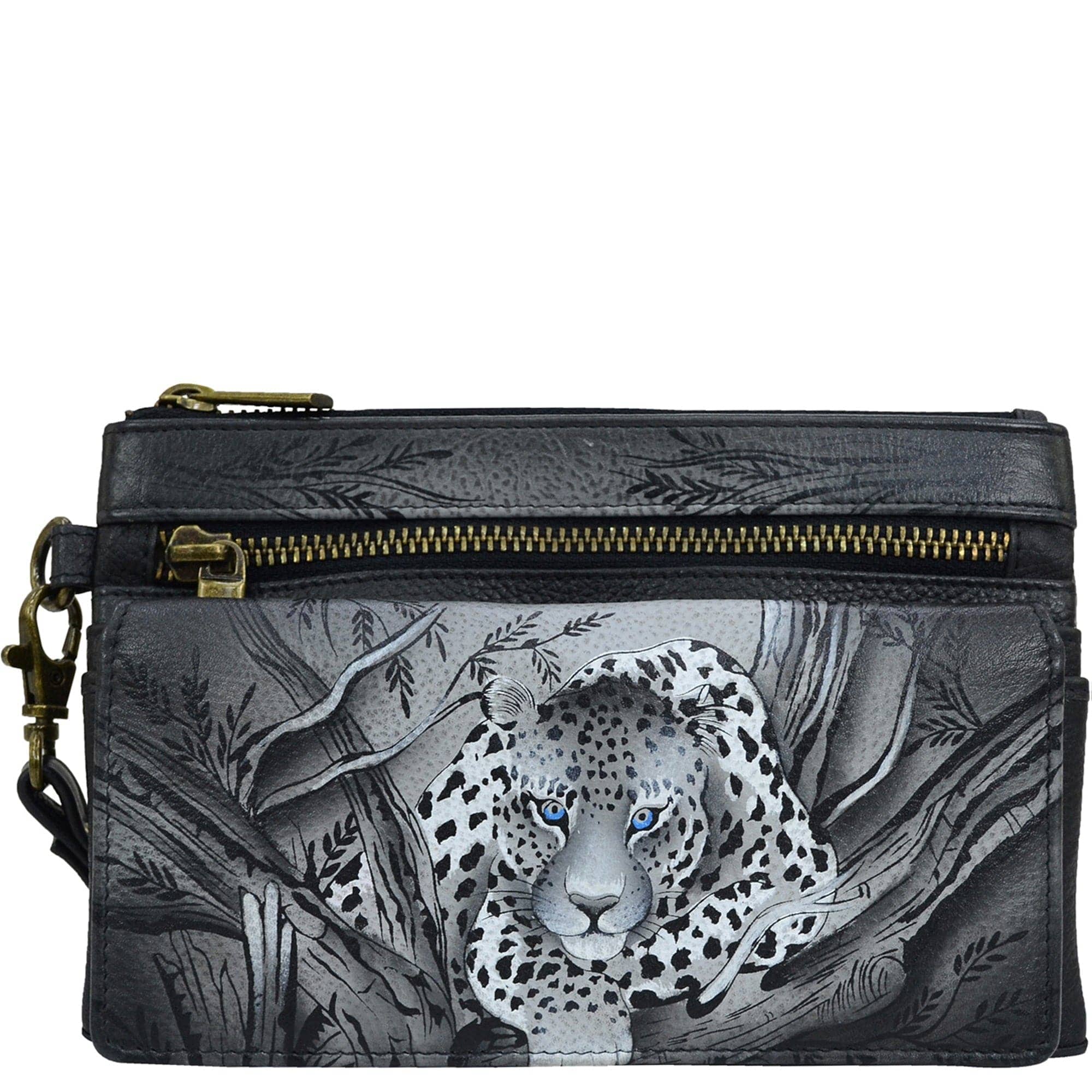  African Leopard Wristlet Organizer Wallet - 1838