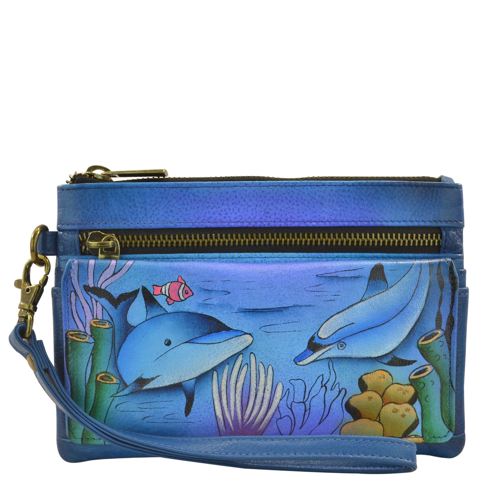 Playful Dolphin Wristlet Organizer Wallet - 1838