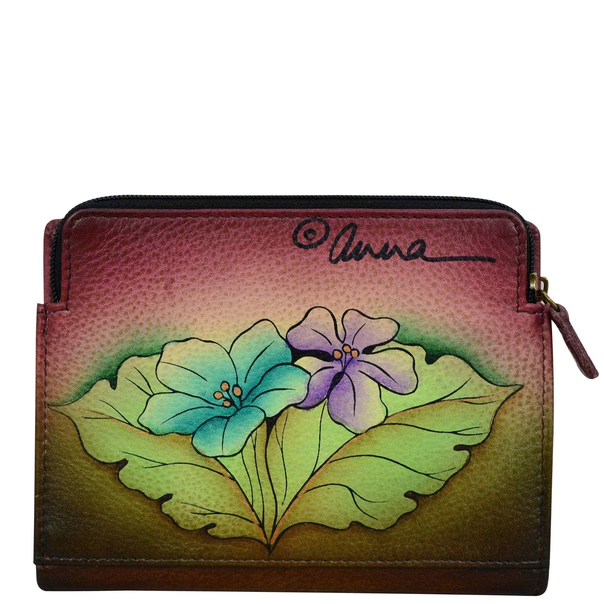 Buy Anna by Anuschka Hand Painted Leather, Checkbook Wallet/Clutch