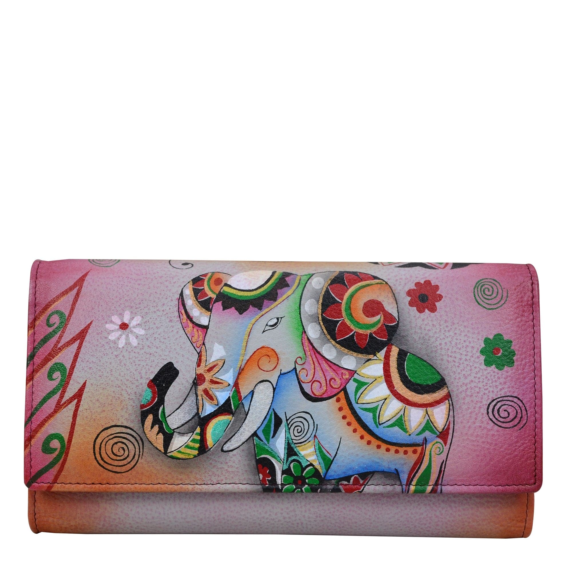 Retro Elephant Three Fold Organizer Wallet - 1860