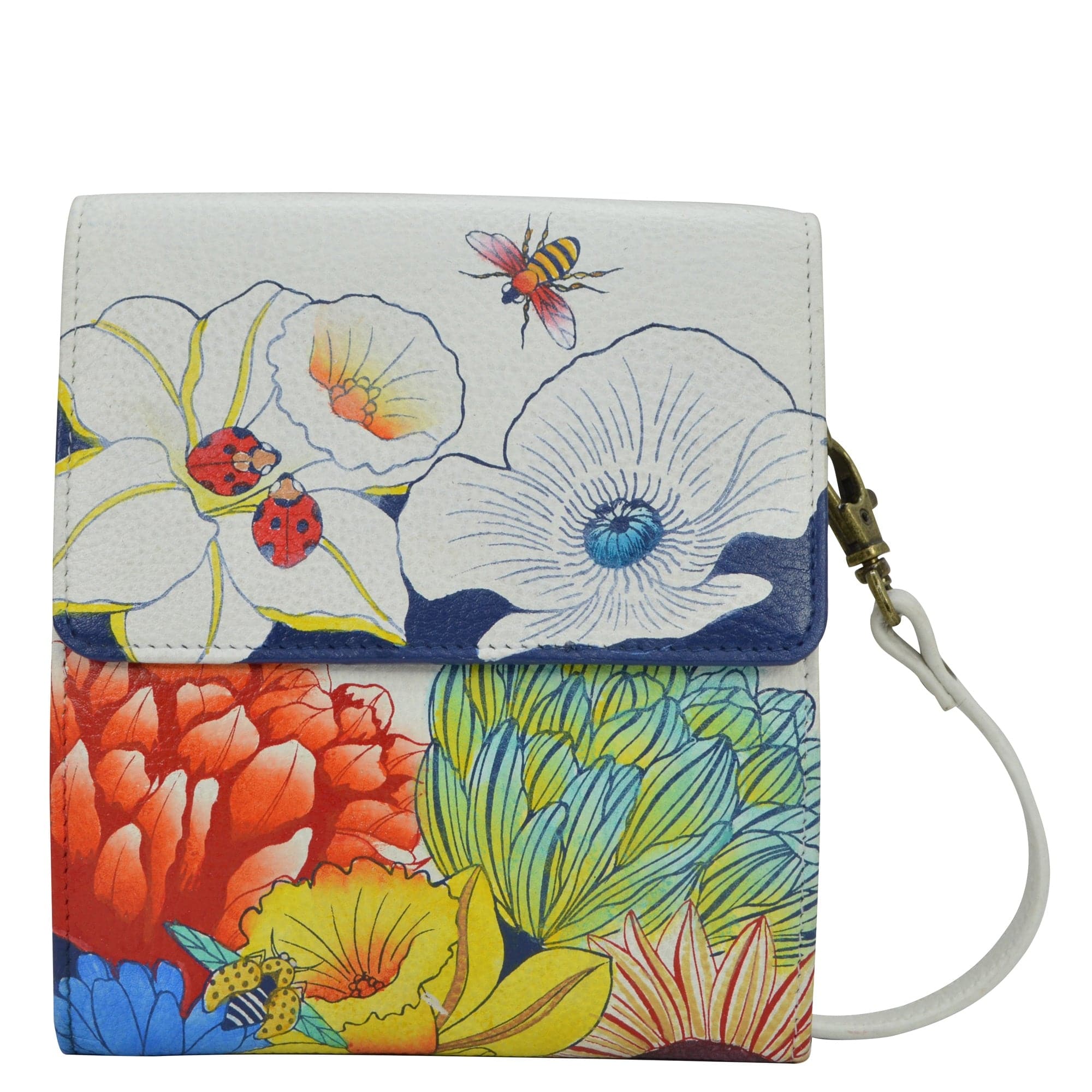 Anna by Anuschka Women's Hand-Painted Genuine Leather Two Fold