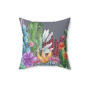 Desert Garden Polyester Square Pillow