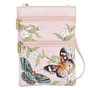 Butterfly Melody Mini Double Zip Travel Crossbody - 448