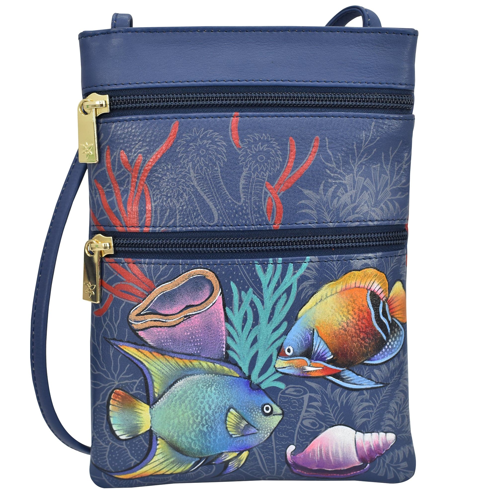 Mystical Reef Mini Double Zip Travel Crossbody - 448