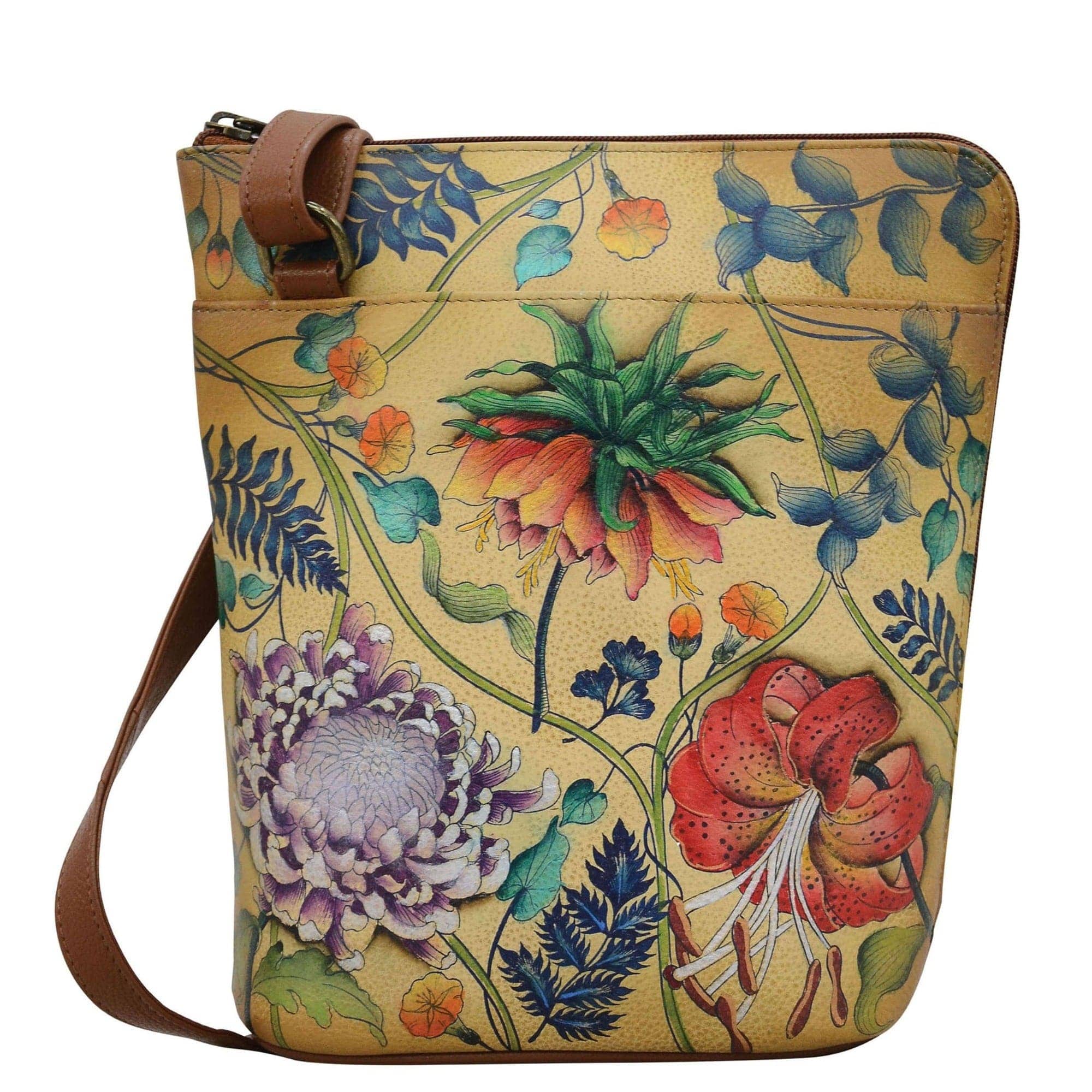 Caribbean Garden Organizer Crossbody With Extended Side Zipper - 493